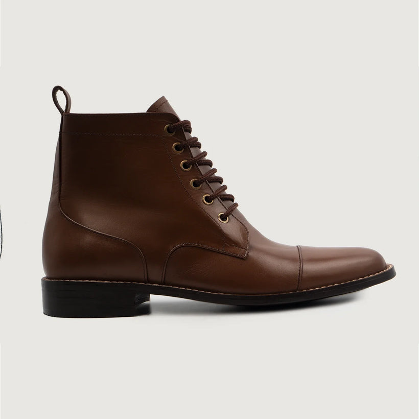 Knight Derby بني أحذية بوت جلدية رجالي