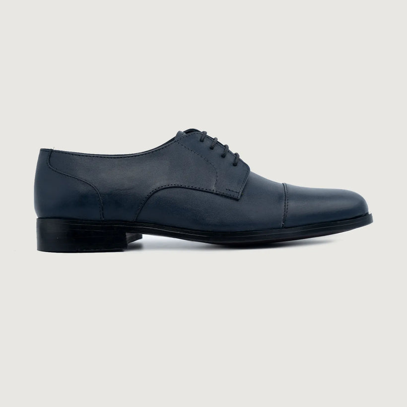 Attorney Derby Midnight أزرق Leather Shoes رجالي