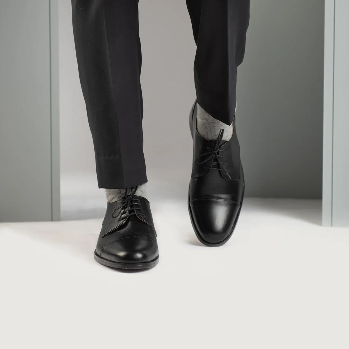 Styled On-Foot Perspective Demonstrating Ankle Fit & Silhouette on Model