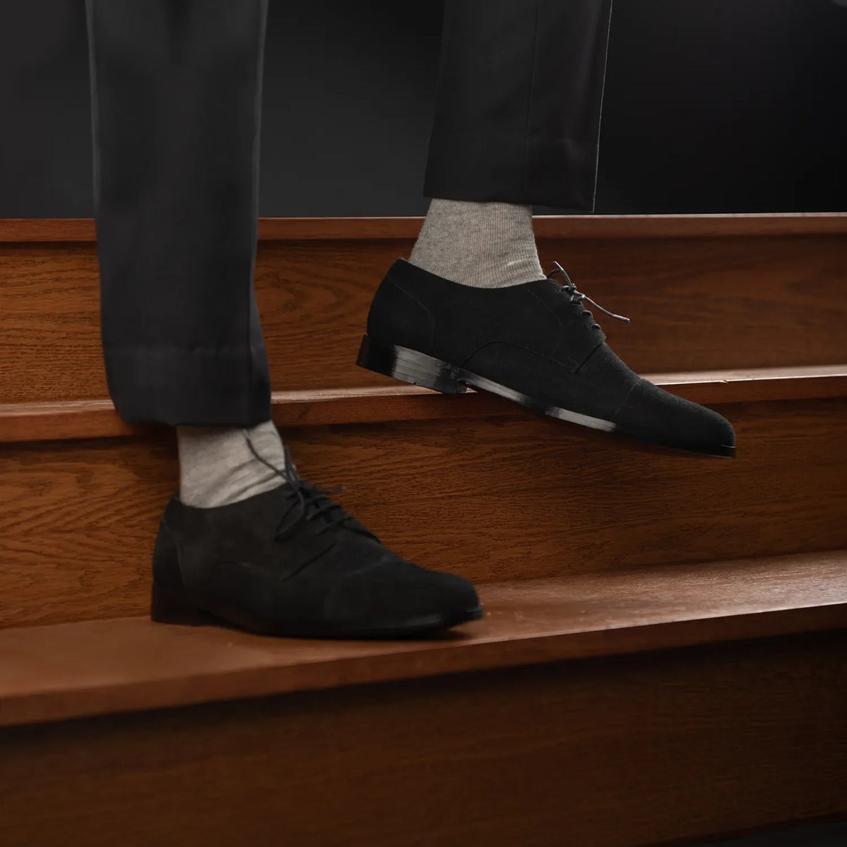 Orlaven Attorney Derby أسود Suede أحذية جلدية كلاسيكية رجالي footwear image 9