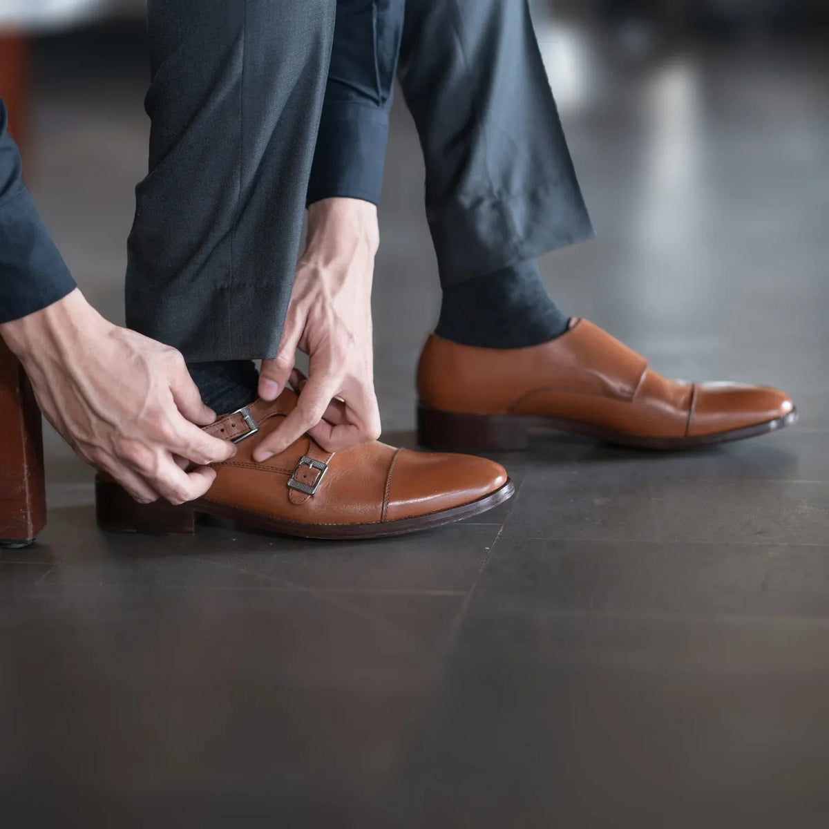 Orlaven Boston أحذية جلدية كلاسيكية بيج تان أحذية جلدية كلاسيكية footwear image 9