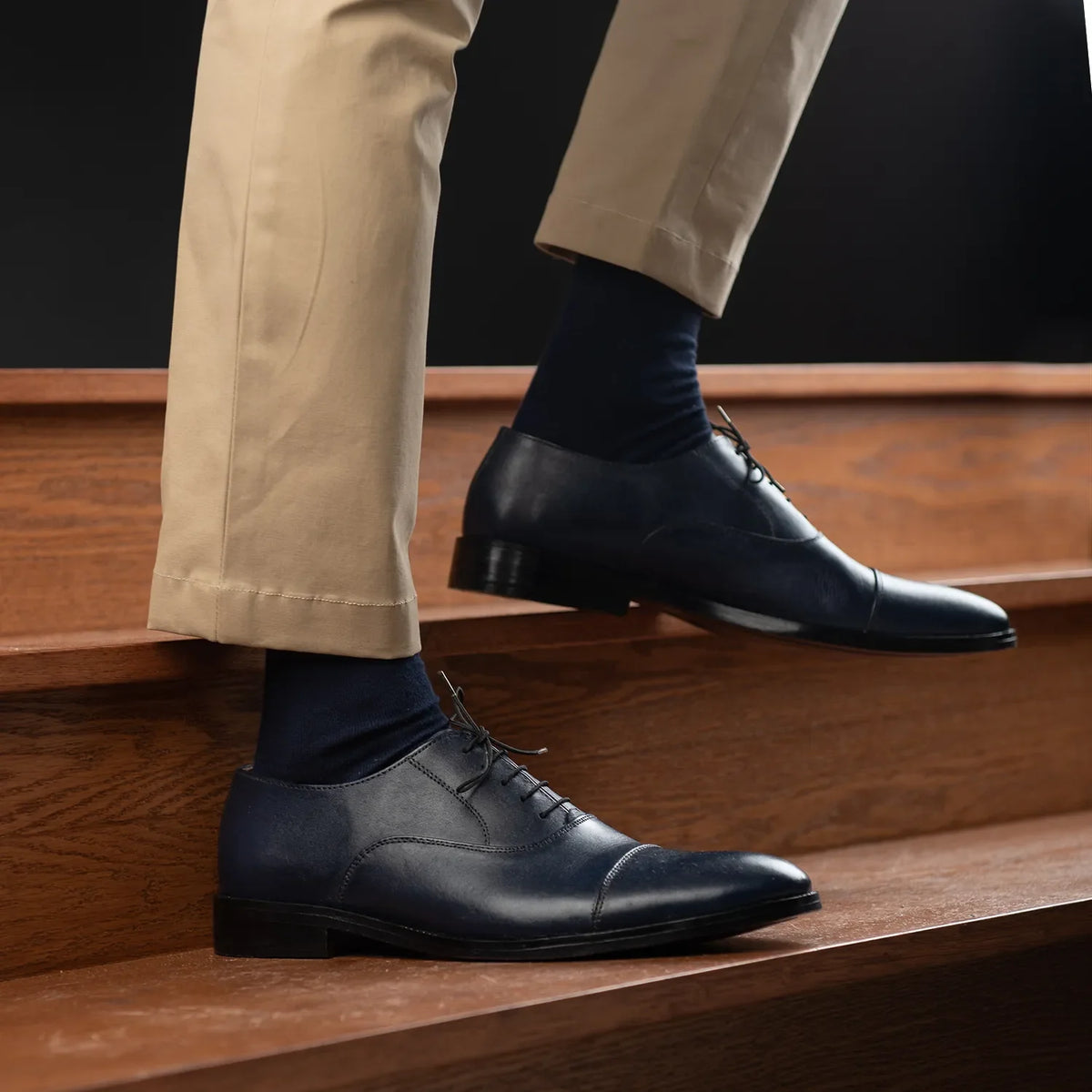 Orlaven Professor Oxford Midnight أزرق أحذية جلدية كلاسيكية رجالي footwear image 9