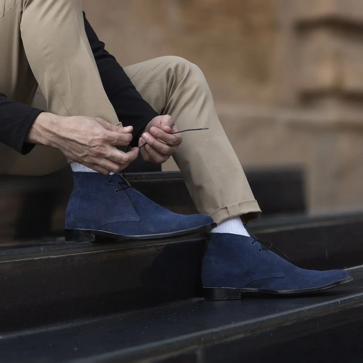 Orlaven Corry Chukka Midnight أزرق Suede أحذية بوت جلدية رجالي footwear image 10