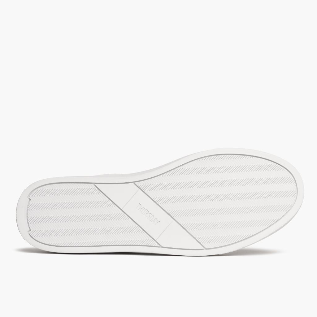 High-Traction Rubber Outsole & Lug Tread Pattern on Court White سنيكرز جلدي كاجوال رجالي