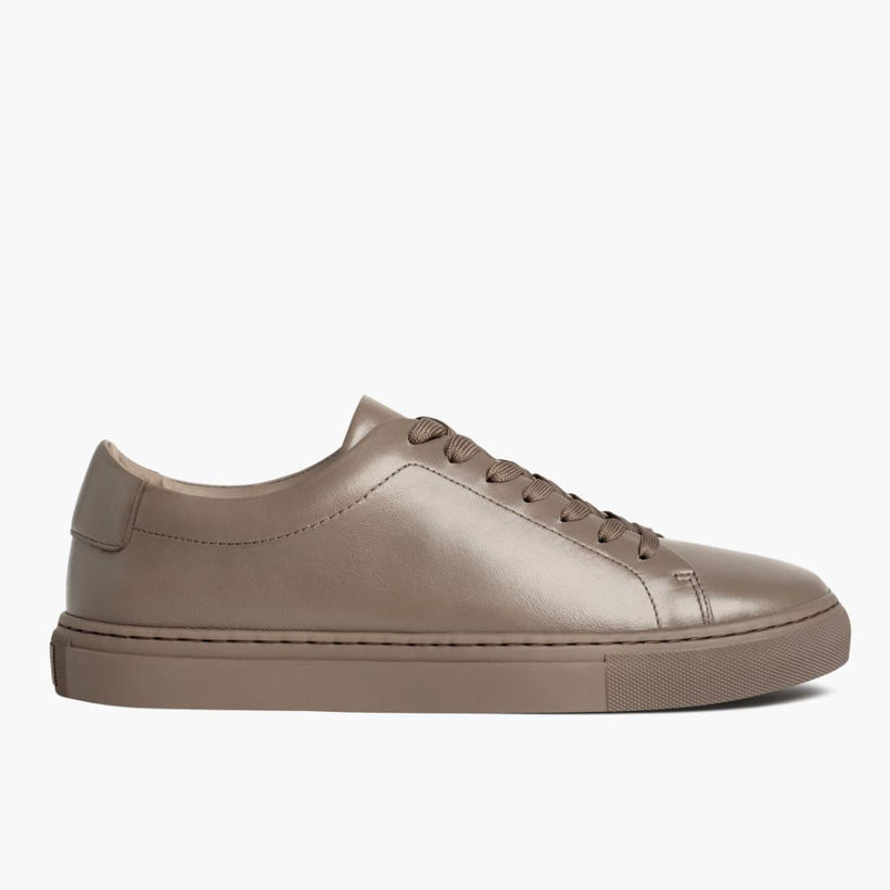 Encore Taupe Leather Sneakers نسائي