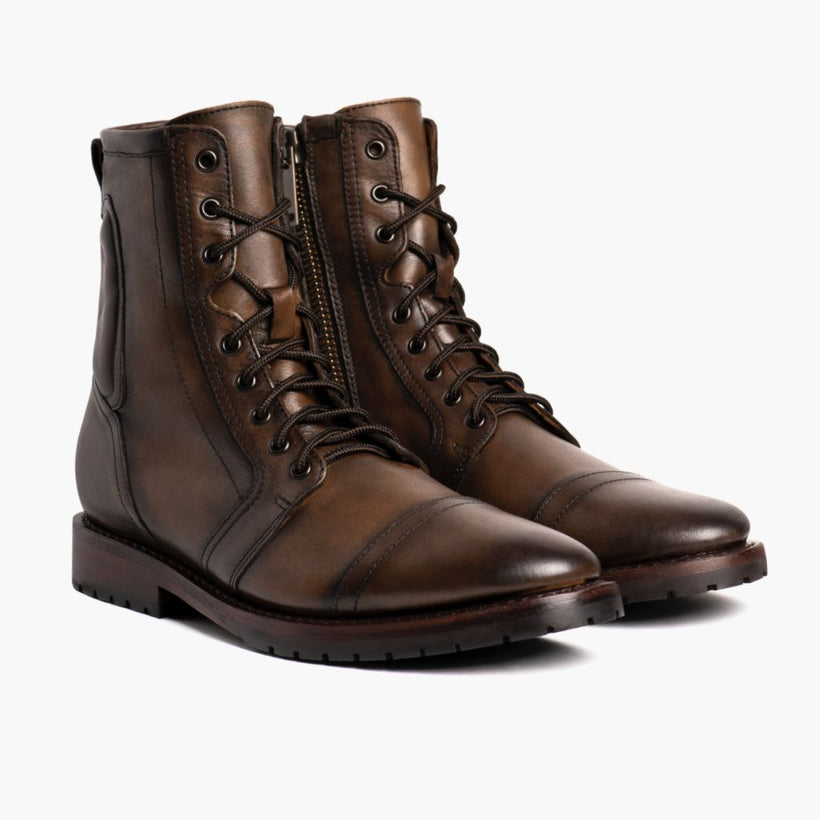 Casa Moto Anejo Leather Boots رجالي