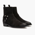 Harness أسود Suede أحذية بوت جلدية رجالي