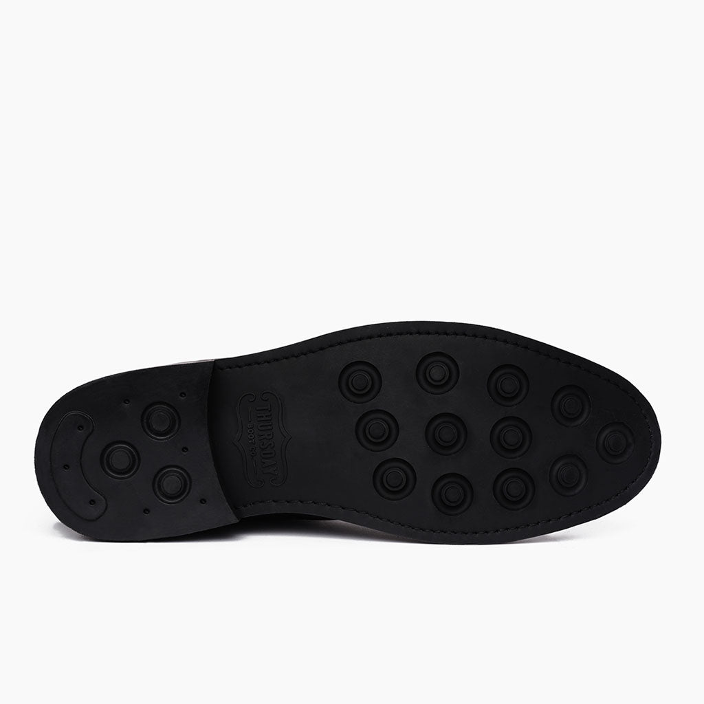 High-Traction Rubber Outsole & Lug Tread Pattern on Captain Burnt Copper أحذية بوت جلدية رجالي
