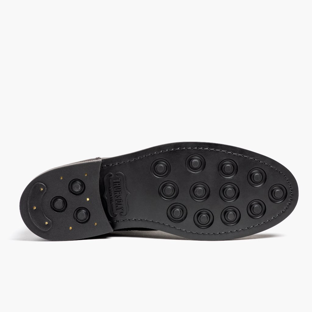 High-Traction Rubber Outsole & Lug Tread Pattern on President أسود Coffee أحذية بوت جلدية رجالي For Men