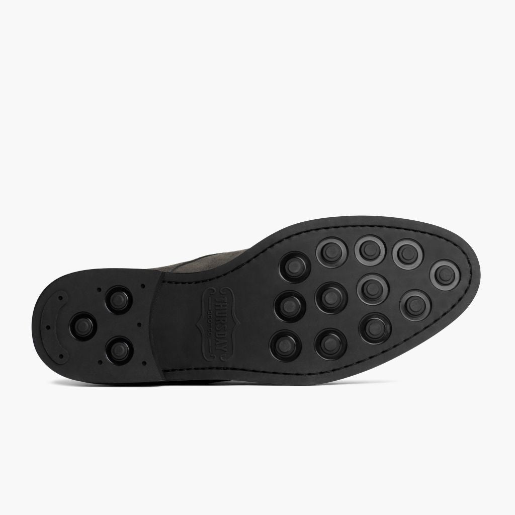 High-Traction Rubber Outsole & Lug Tread Pattern on Cadet Shadow Grey أحذية بوت جلدية رجالي