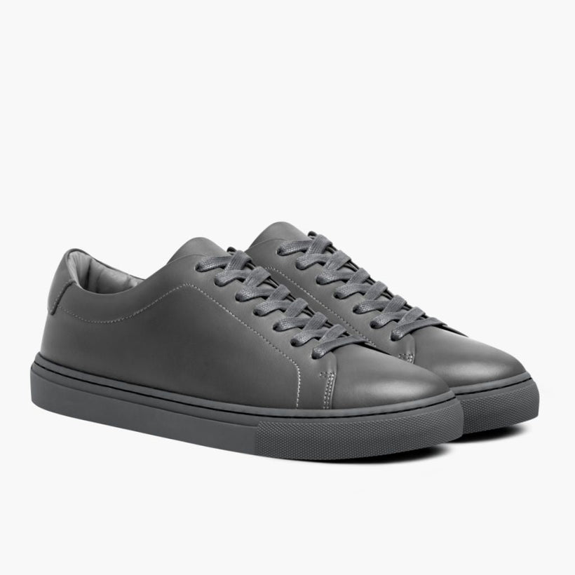 Encore Steel Grey Leather Sneakers رجالي