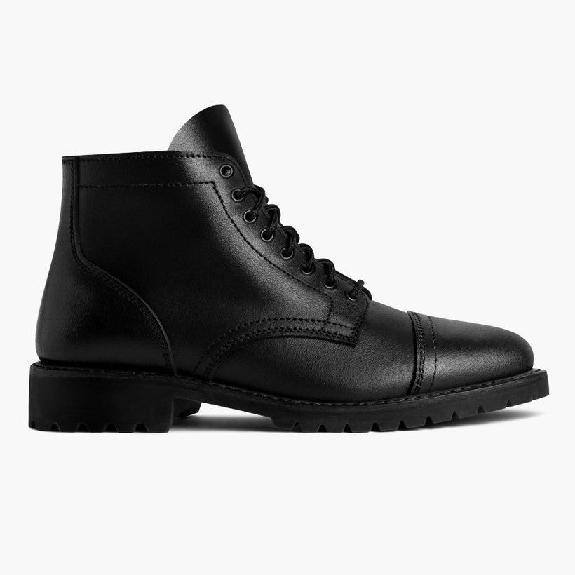 Vanguard أسود Waxed Roughout أحذية بوت جلدية رجالي