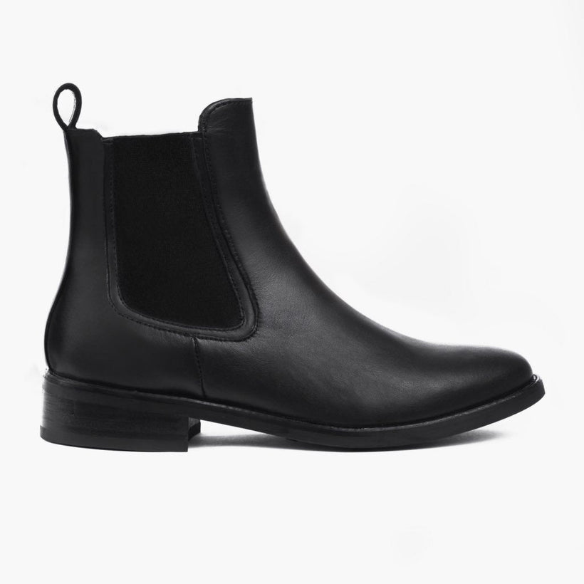 Duchess أسود Leather Boots نسائي