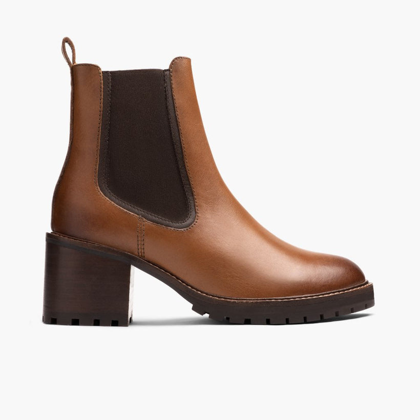 Knockout Toffee Leather Boots نسائي