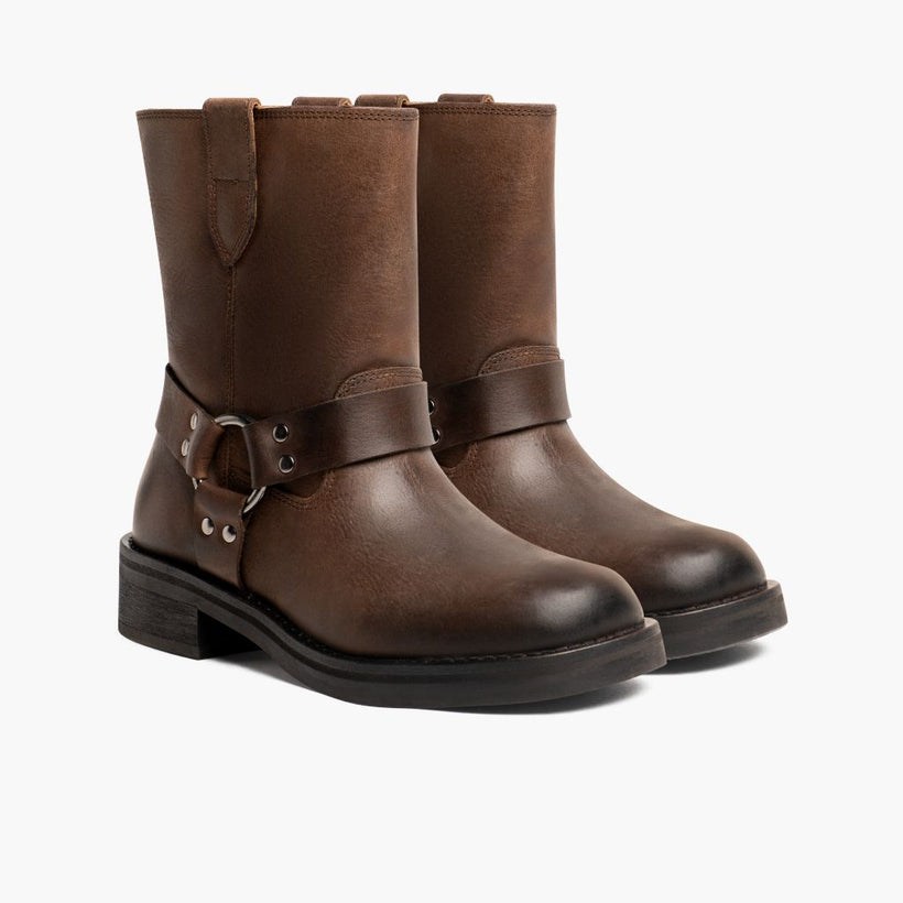 Outlaw Light Tobacco Leather Boots نسائي