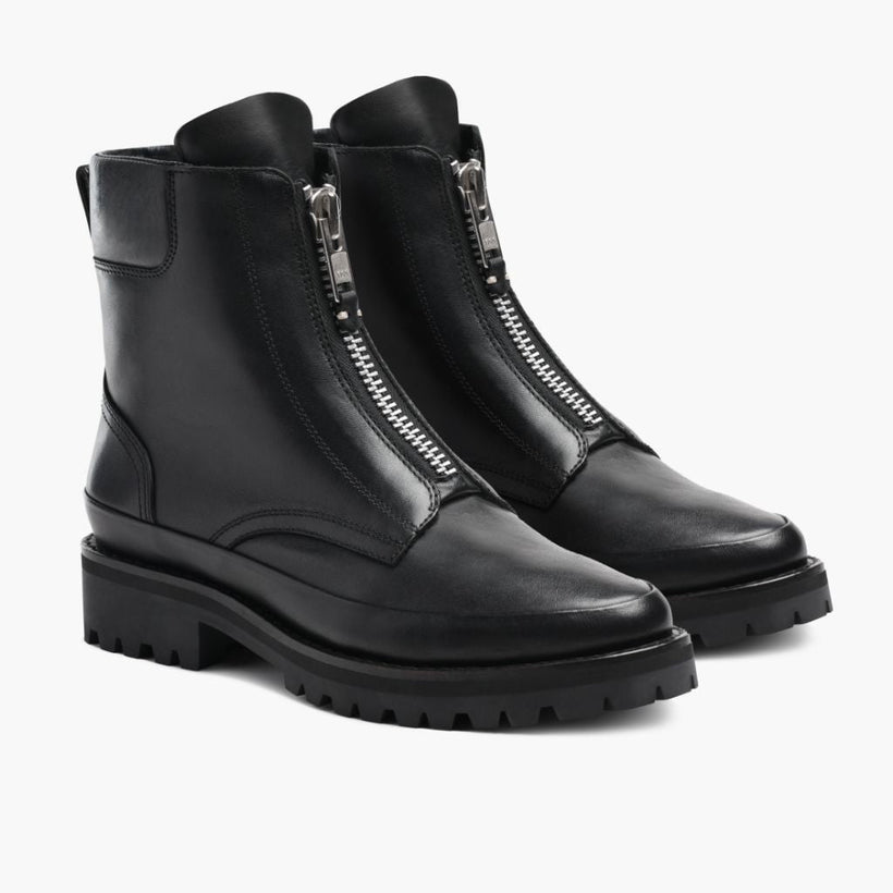 Ryder أسود Leather Boots نسائي