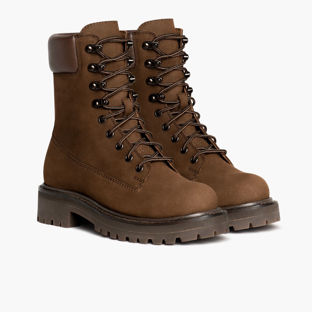 Tan Full-Grain leather Boots - بناء غوديير ويلت المتين وتفاصيل مقدمة الحذاء