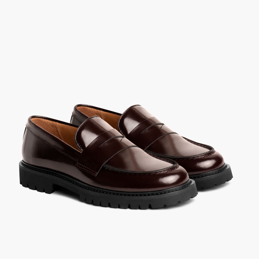 Penny بورجوندي أحذية بوت جلدية نسائي in Burgundy Full-Grain Leather - عرض جانبي | شراء أونلاين عبر المتجر الرسمي