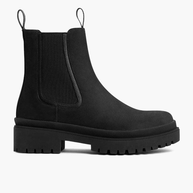Legend Platform أسود Matte Leather Boots نسائي