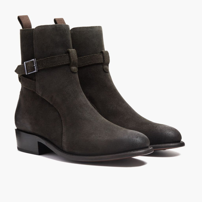 Rogue Dark Olive Suede أحذية بوت جلدية رجالي