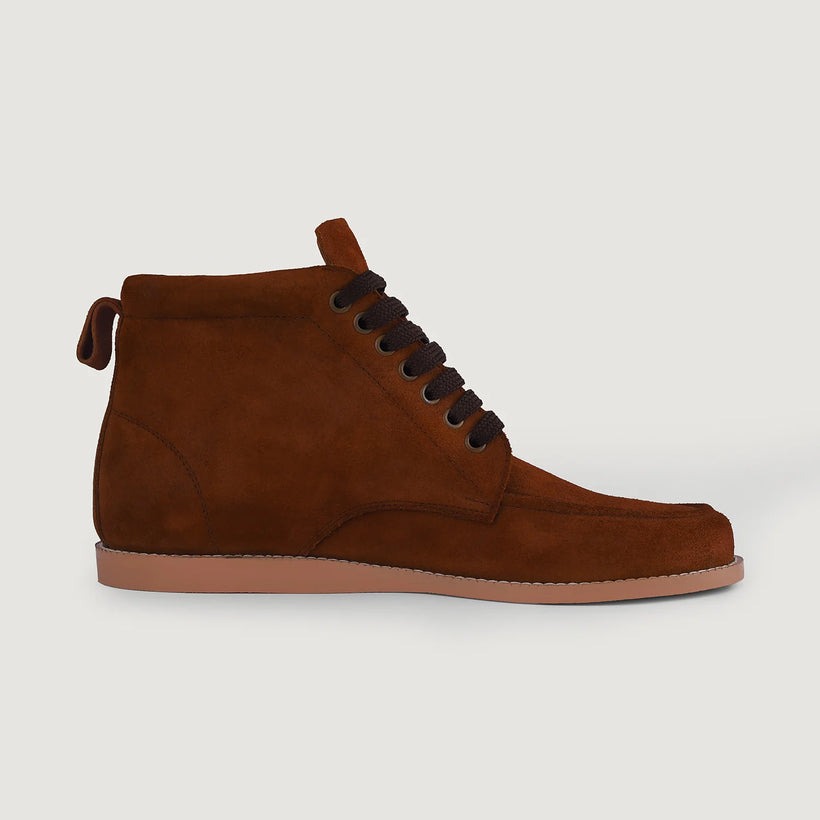 Bearman Moc Toe بني Suede Boots رجالي