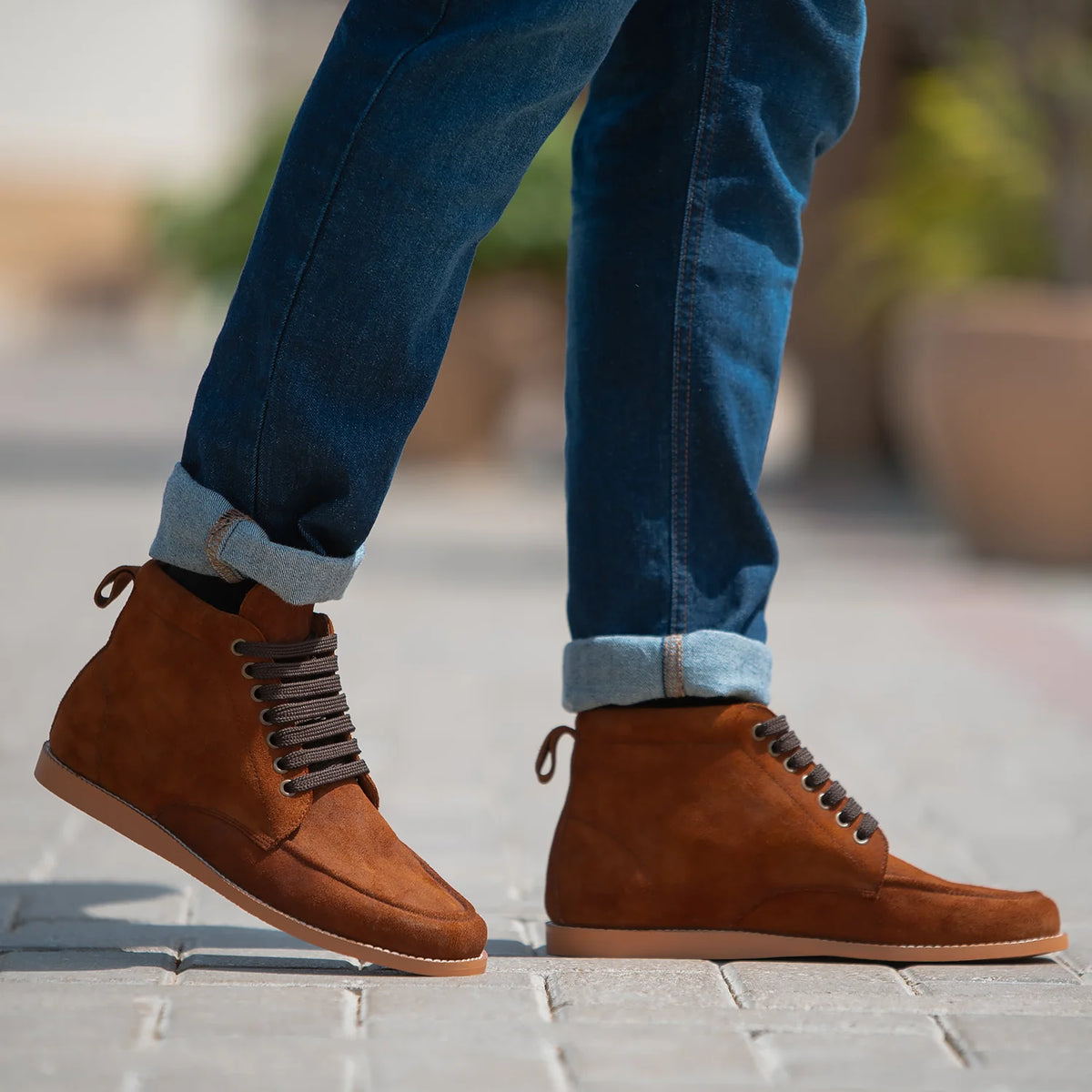 Orlaven Bearman Moc Toe بني بوت شامواه طبيعي رجالي footwear image 9