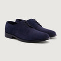Dirk Brogues Derby أزرق Suede أحذية جلدية كلاسيكية - StudGuard رجالي
