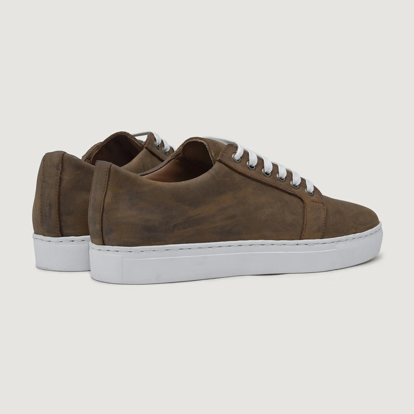 Murphy Low Top Burnt Copper Pullup سنيكرز جلدي كاجوال رجالي