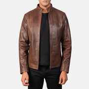 Alex جاكيت بايكر جلد رجالي – alternate product view 1