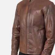 Alex جاكيت بايكر جلد رجالي – alternate product view 6
