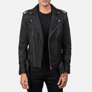
Allaric Alley جاكيت بايكر جلد طبيعي رجالي – alternate product view 1