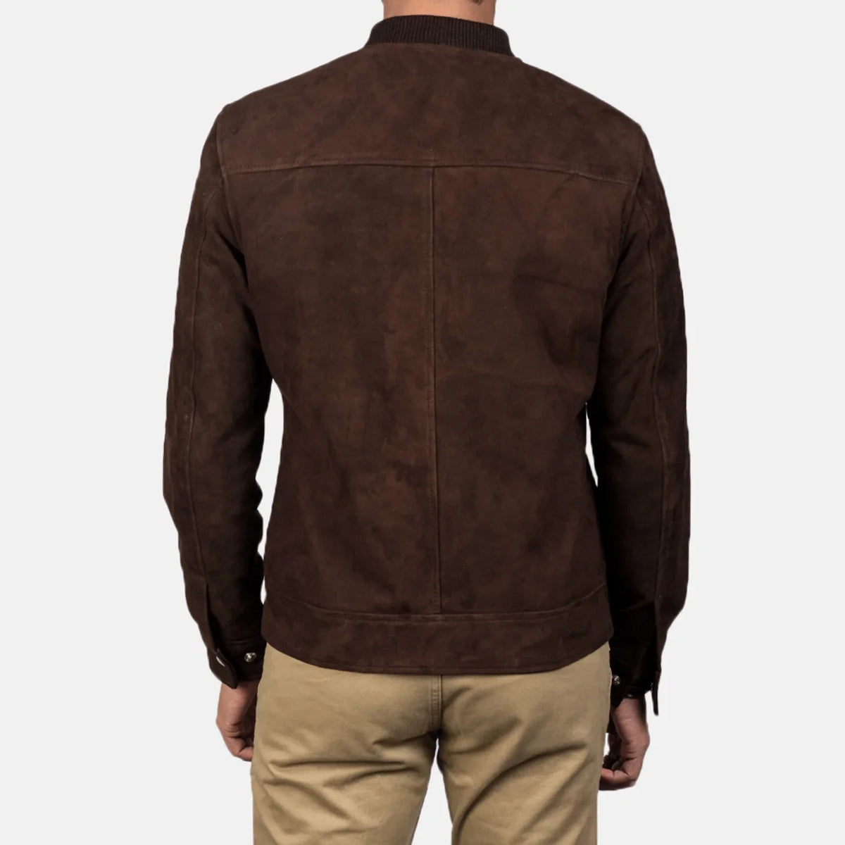 Blain بني جاكيت بومبر جلد رجالي – alternate product view 5