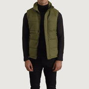 
Bryan أخضر فيست صدرية مبطن رجالي in Green Full-Grain Leather - عرض أمامي وقَصّة مفصلة أنيقة | شراء أونلاين عبر المتجر الرسمي
