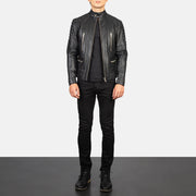 
Damian Grey Suede Biker Jacket - عرض جانبي يوضح قَصّة الأكمام المريحة