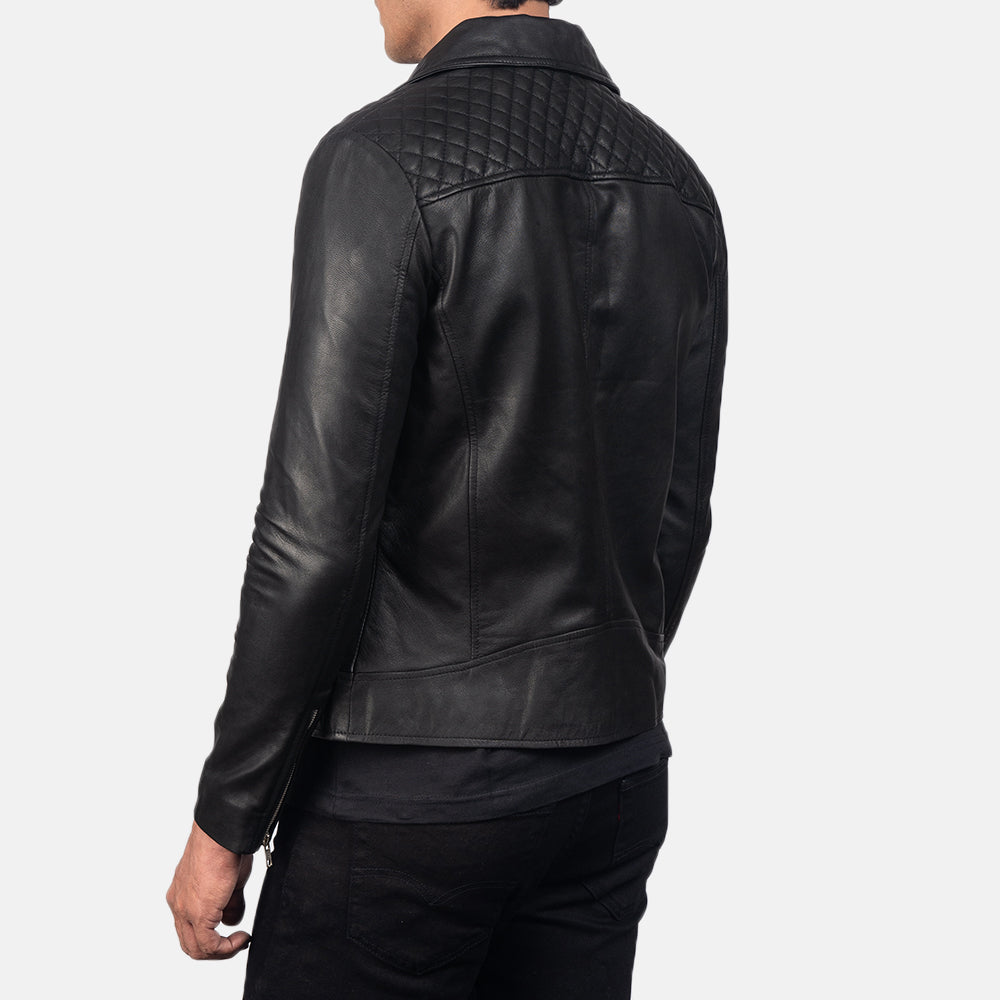 Authentic Goatskin Leather with Semi-aniline Finish Grain Texture &amp; Heavy-Duty Seam Stitching Detail