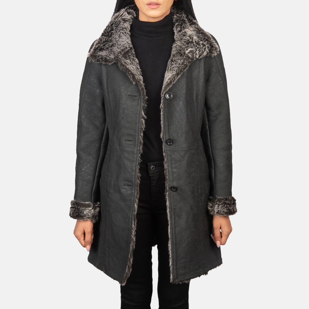 
Erica Shearling معطف جلد فاخر نسائي – alternate product view 1