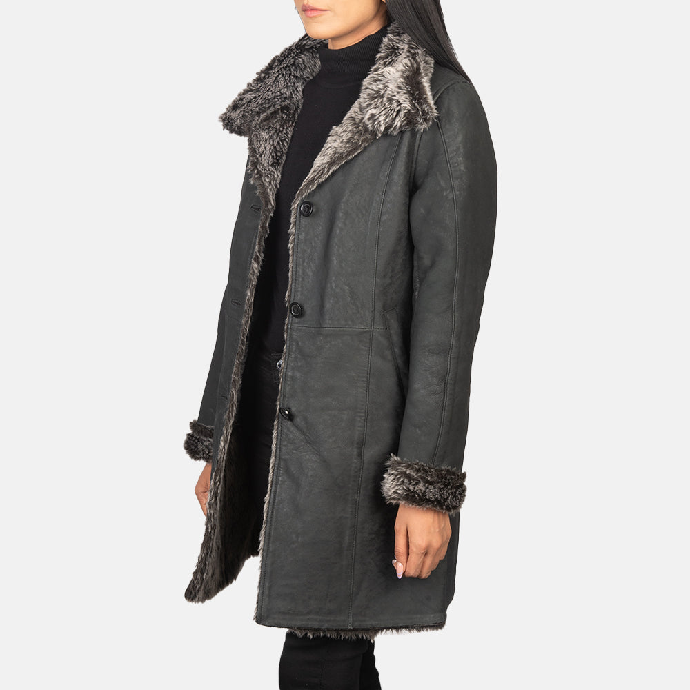 
Erica Shearling معطف جلد فاخر نسائي – alternate product view 2