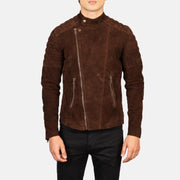 Faisor Mocha جاكيت بايكر جلد رجالي – alternate product view 4