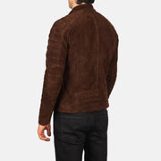 Faisor Mocha جاكيت بايكر جلد رجالي – alternate product view 5