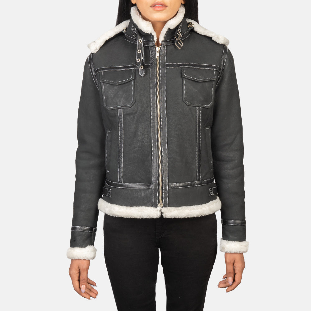 Fiona Hooded جاكيت فرو شيرلينج نسائي – alternate product view 4