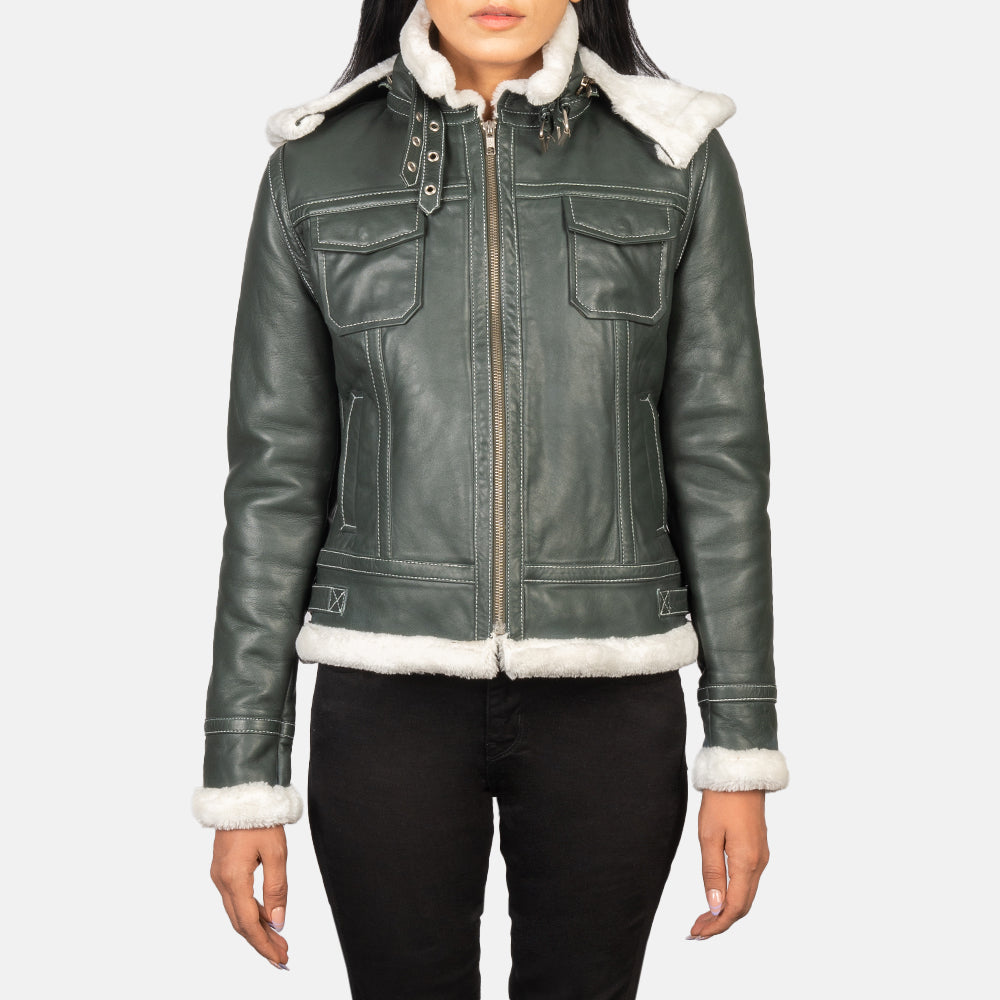 Fiona Hooded جاكيت فرو شيرلينج نسائي – alternate product view 1