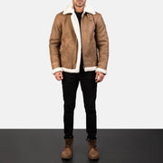 Francis B-3 أسود جاكيت بومبر جلد رجالي – alternate product view 3