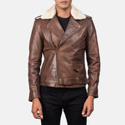 Furton جاكيت بايكر جلد رجالي – alternate product view 3