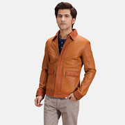 
Hubert بيج تان بني جاكيت جلد رجالي in Tan Brown Sheepskin Leather - عرض أمامي وقَصّة مفصلة أنيقة | شراء أونلاين عبر المتجر الرسمي