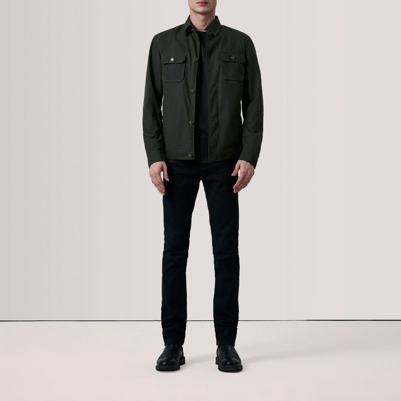Irwin Olive Waxed Canvas Field جاكيت جلد رجالي
