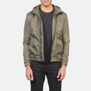 
Jimmy أخضر Hooded Windbreaker جاكيت جلد رجالي in Green Nylon - عرض أمامي وقَصّة مفصلة أنيقة | شراء أونلاين عبر المتجر الرسمي