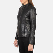 Kelsee جاكيت بايكر جلد نسائي – alternate product view 2