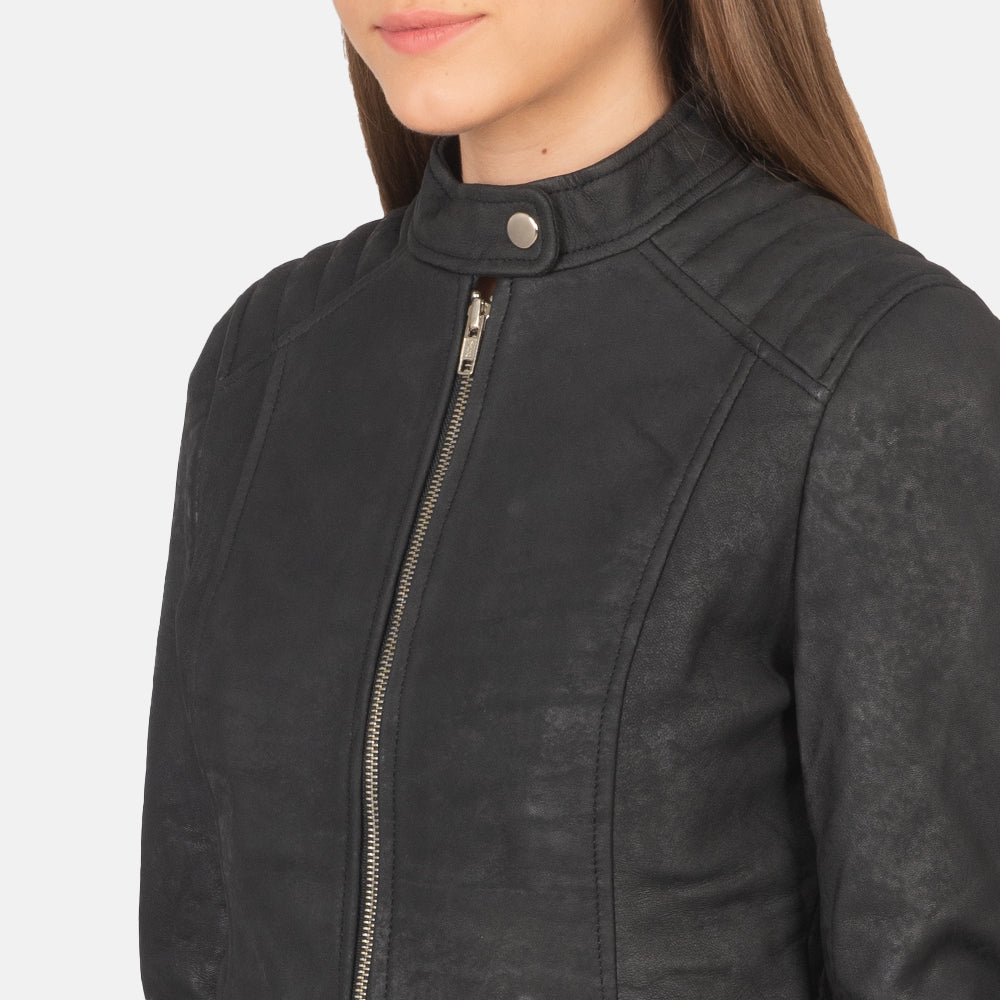 Kelsee جاكيت بايكر جلد نسائي – alternate product view 6