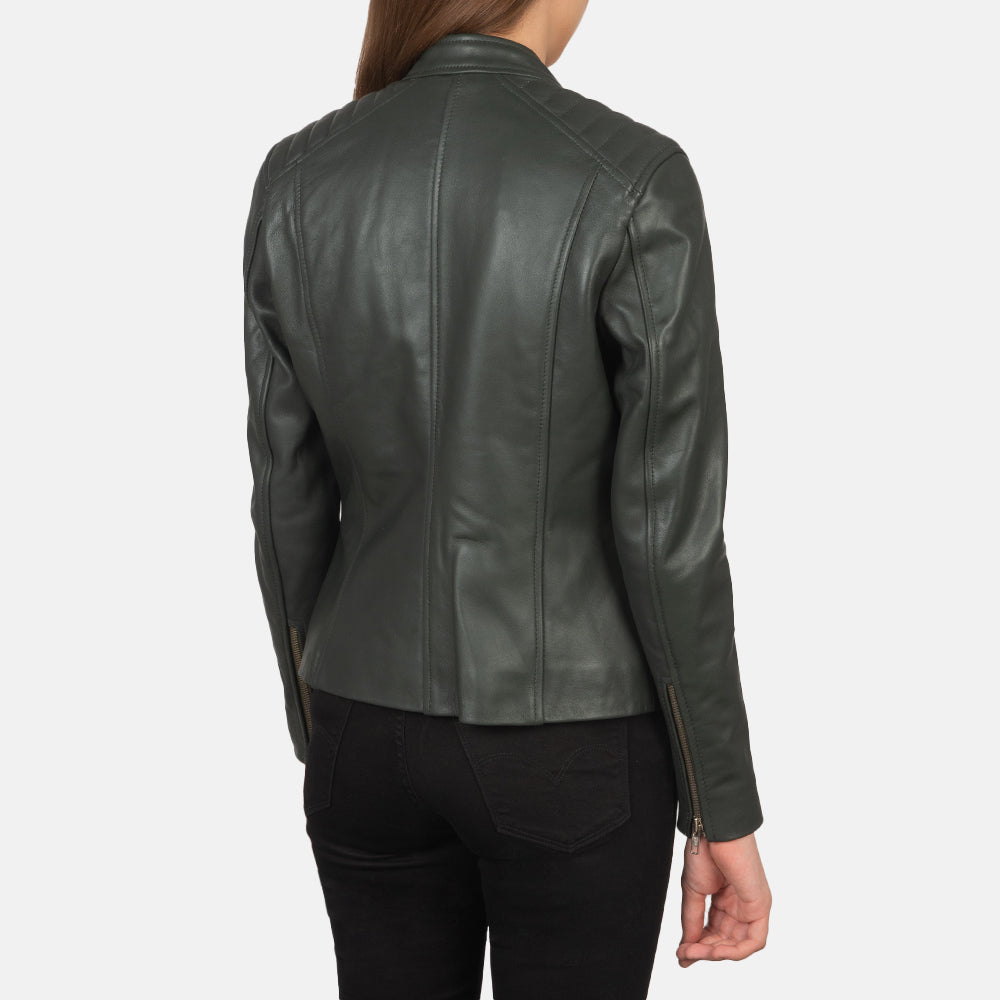 Kelsee جاكيت بايكر جلد نسائي – alternate product view 5