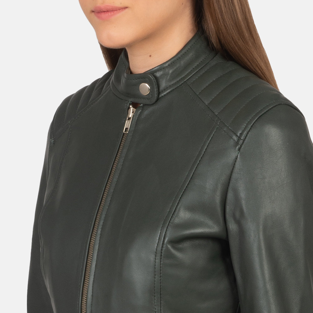 Kelsee جاكيت بايكر جلد نسائي – alternate product view 6